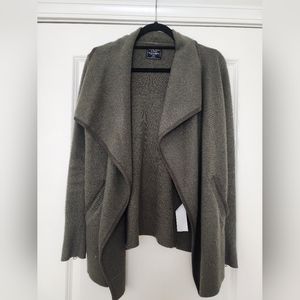 Drape Cardigan Abercrombie & Fitch XXS Dark Green
